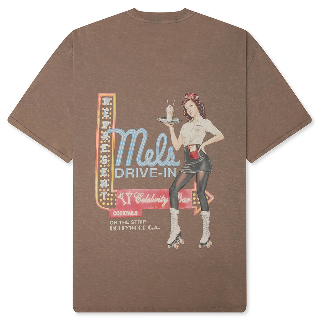 Represent x Mel's Diner T-Shirt - Dusty Brown