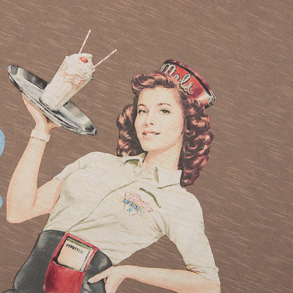 Represent x Mel's Diner T-Shirt - Dusty Brown