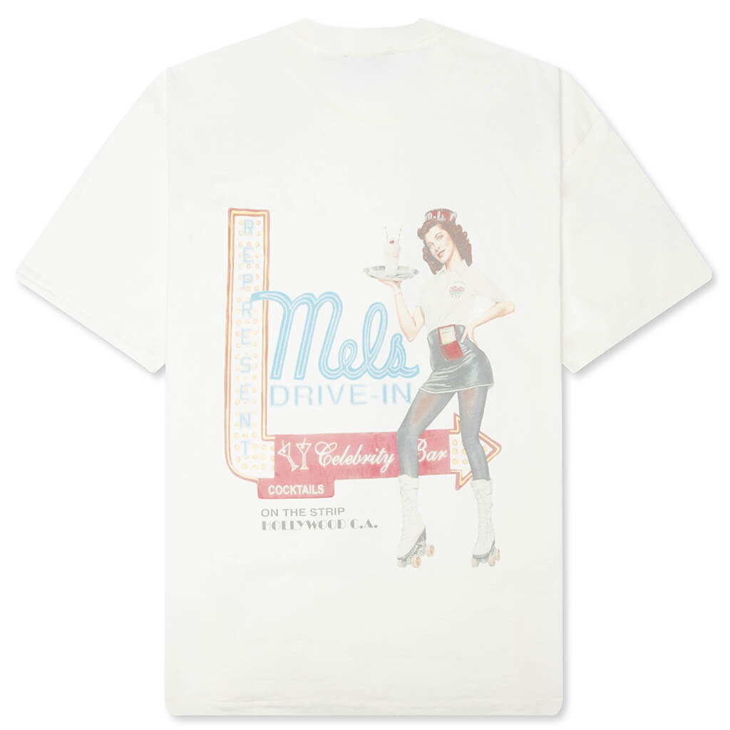 Represent x Mel's Diner T-Shirt - Flat White