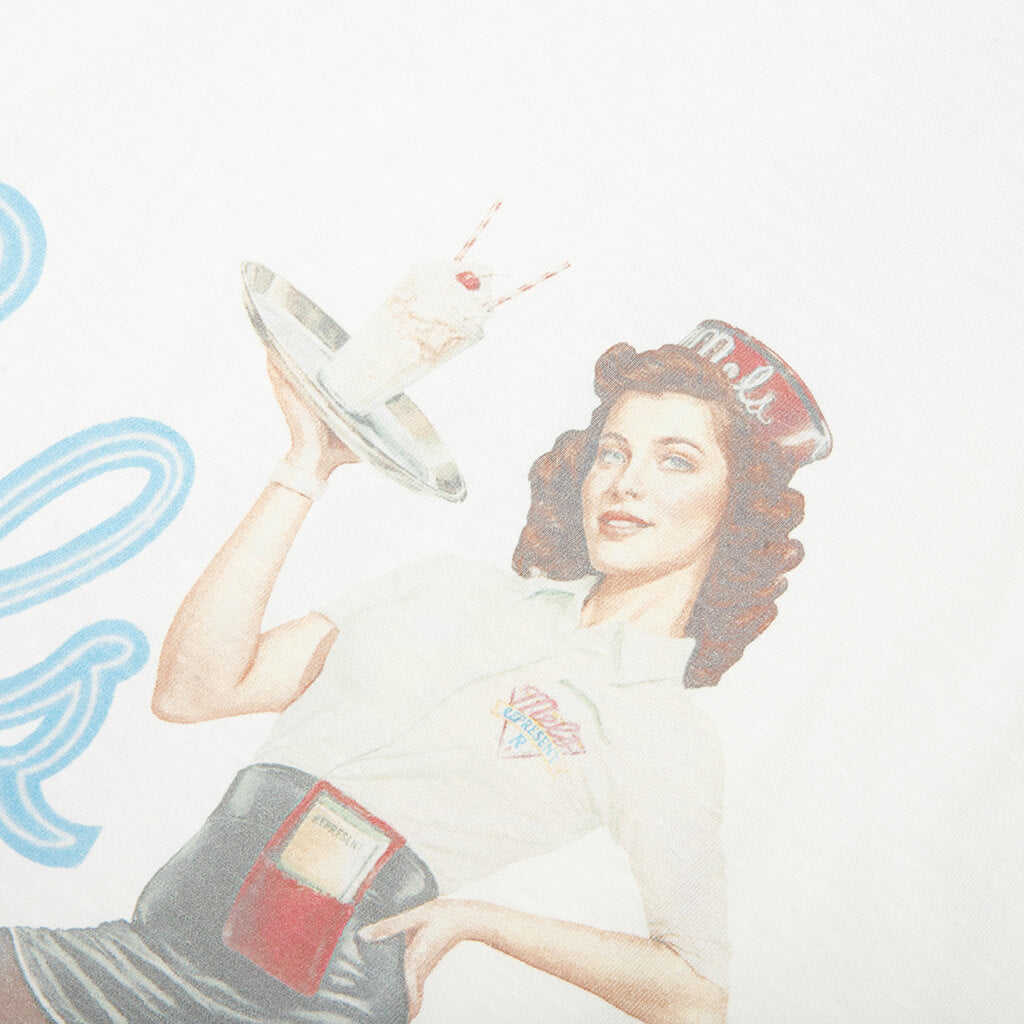 Represent x Mel's Diner T-Shirt - Flat White