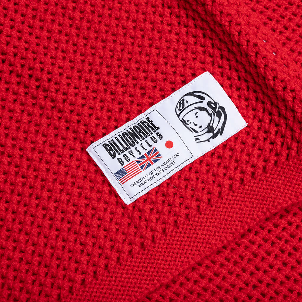 Mercer Jersey S/S Knit Cropped Fit Shirt - Red