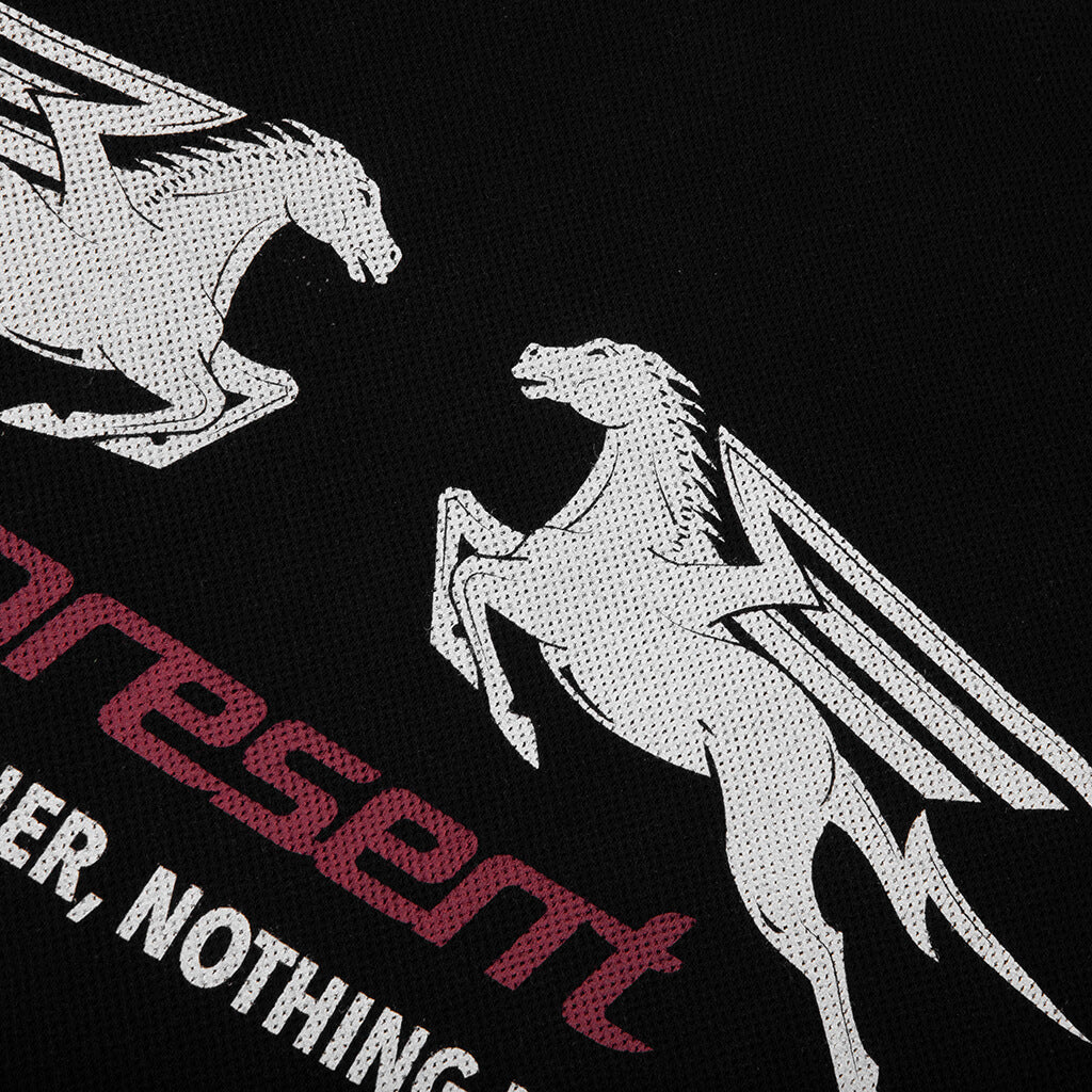 Mesh Pegasus Long Sleeve T-Shirt - Jet Black