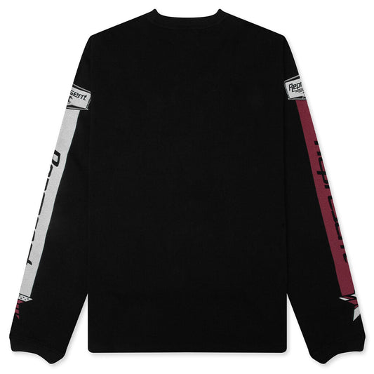 Mesh Pegasus Long Sleeve T-Shirt - Jet Black