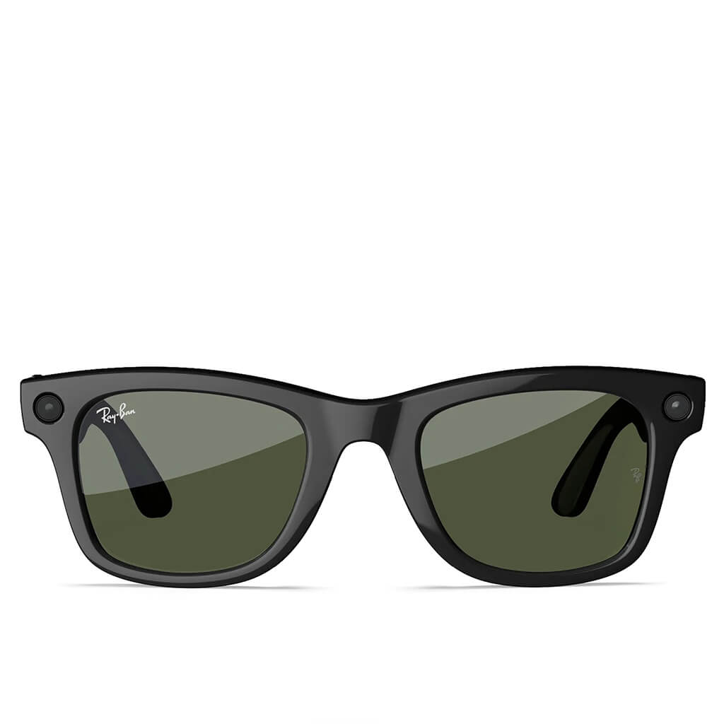 Meta Wayfarer - Shiny Black/G-15 Green