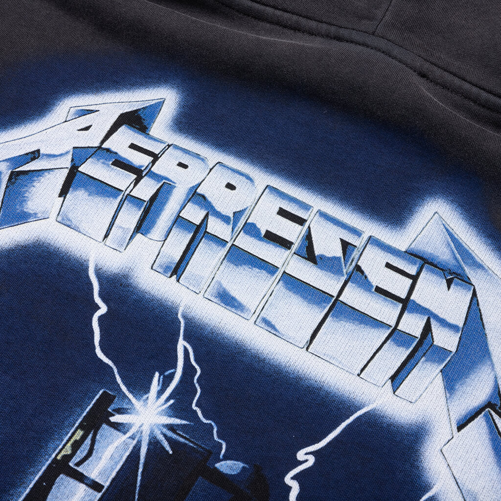 Metallica Ride The Lightning Hoodie - Vintage Grey