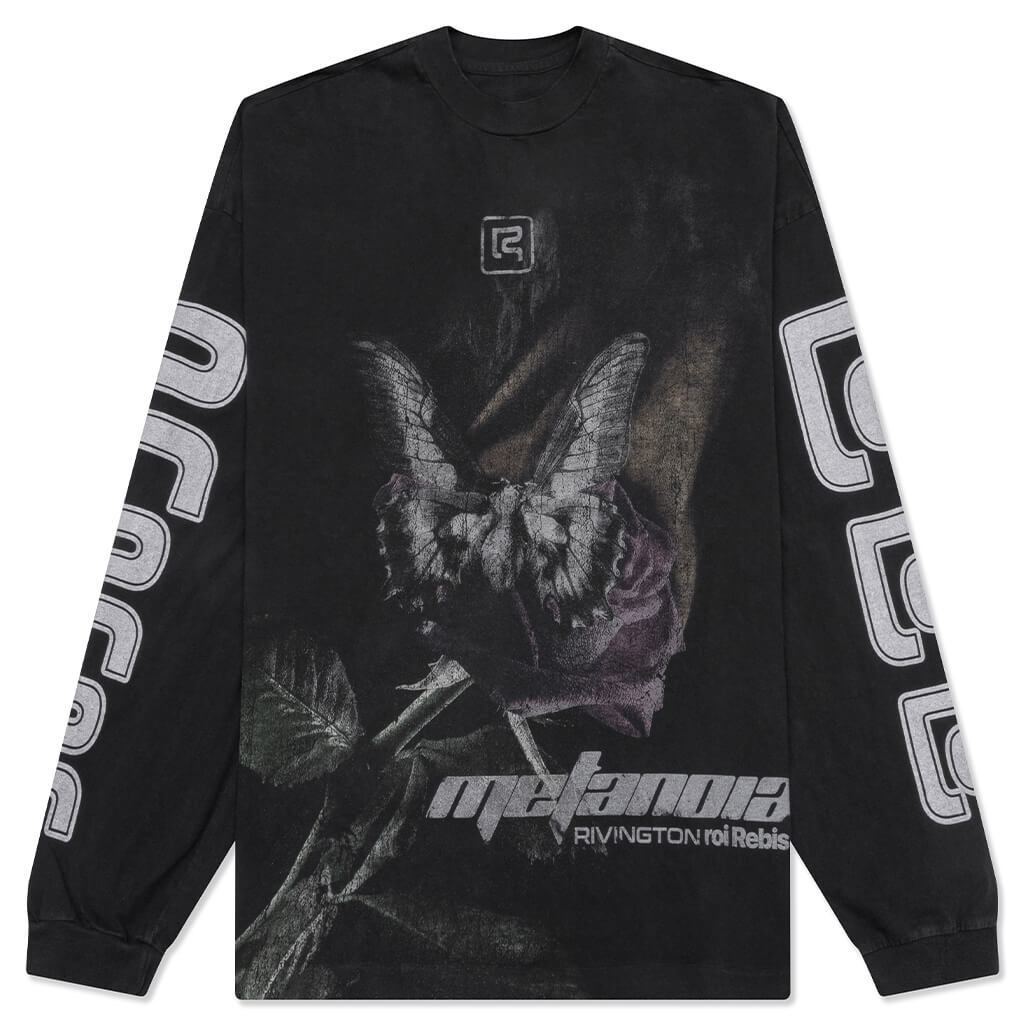Metamoth Vintage L/S Tee - Jet Black