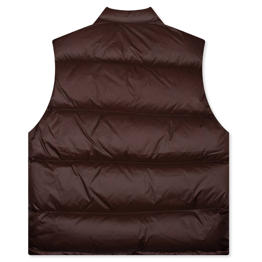 Micro Ripstop Down Vest - Brown