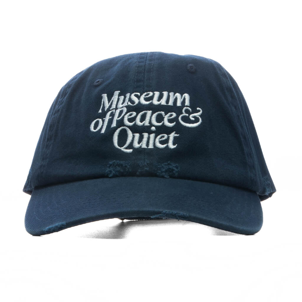 Mid Century Distressed Dad Hat - Navy