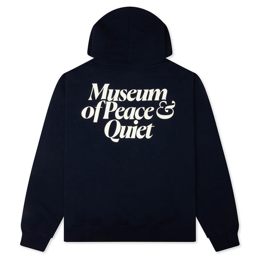 Mid Century Distressed Hoodie - Navy