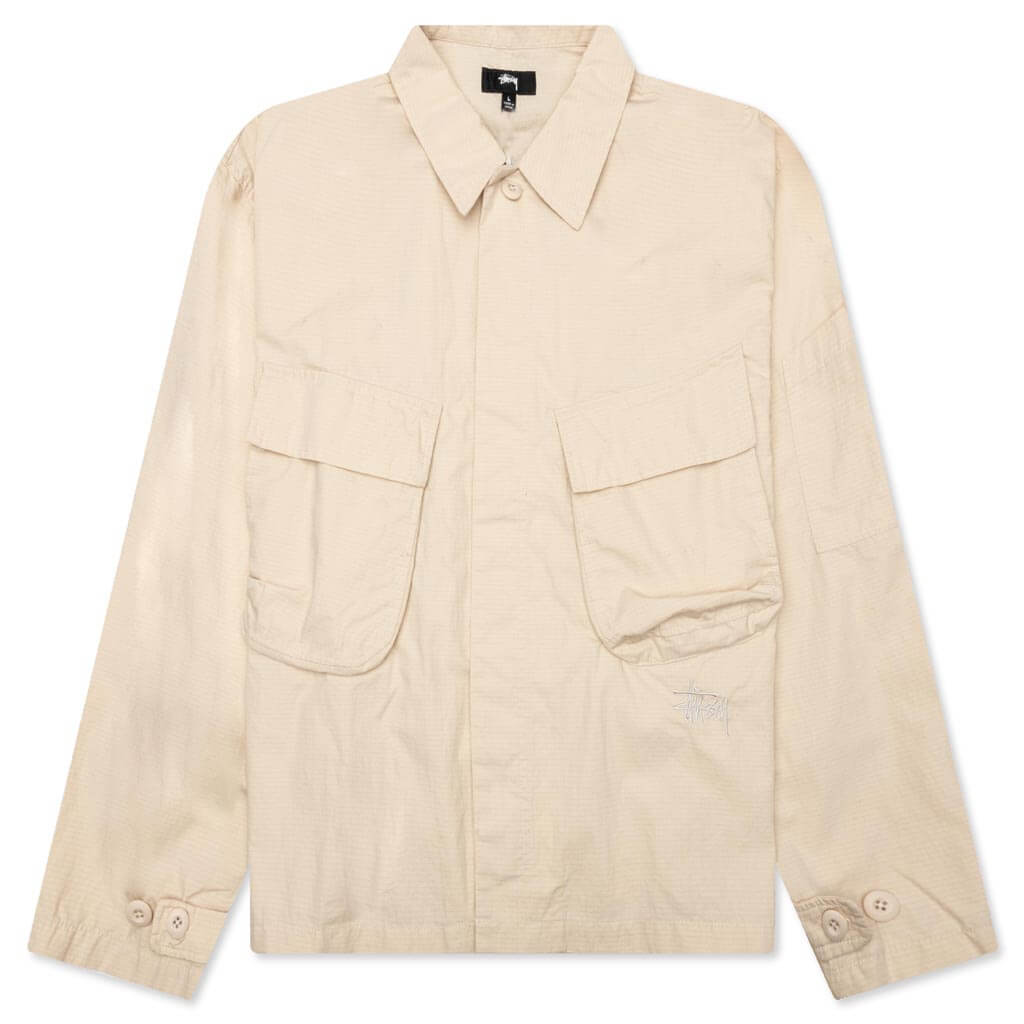 Military L/S Over Shirt - Bone
