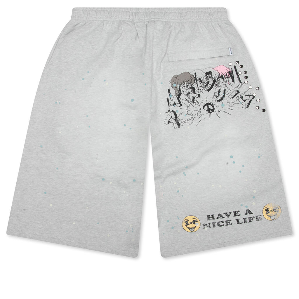 Milk Shake Terry Shorts - Heather Grey