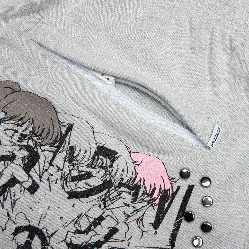 Milk Shake Terry Shorts - Heather Grey