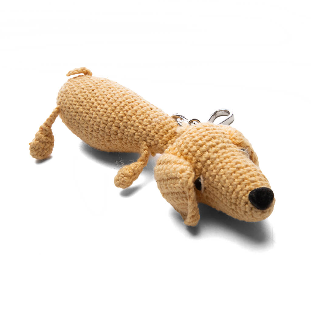 Mimi Crochet Doxie Keychain - Sand