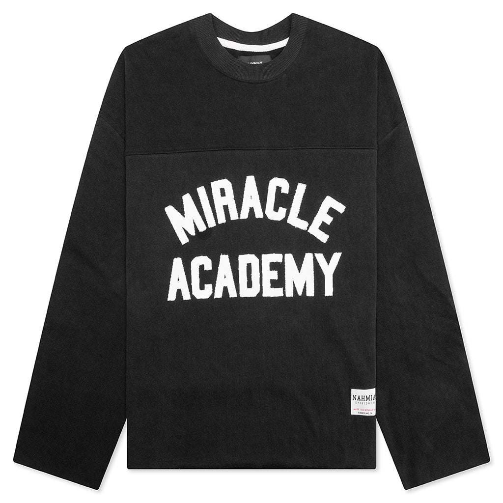 Miracle Academy Varsity L/S Shirt - Sunfade Black