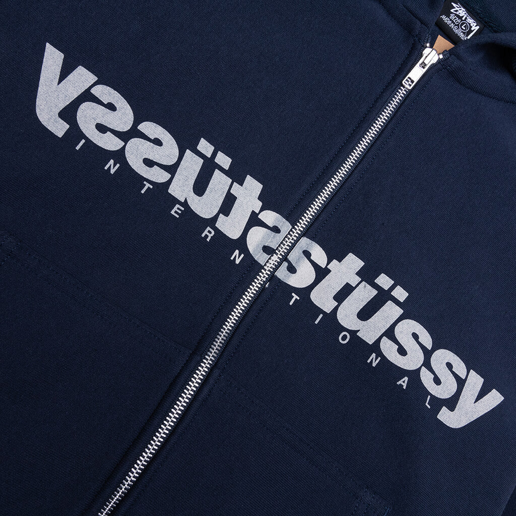 Mirror Zip Hoodie - Navy