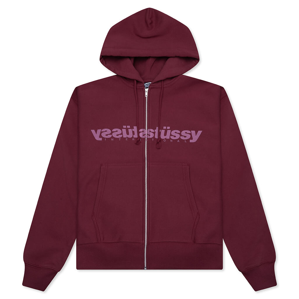 Mirror Zip Hoodie - Wine