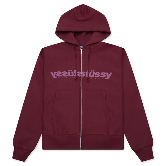 Mirror Zip Hoodie - Wine