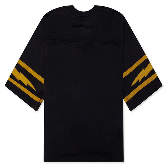 Monaco Football Jersey - Vintage Black/Yellow