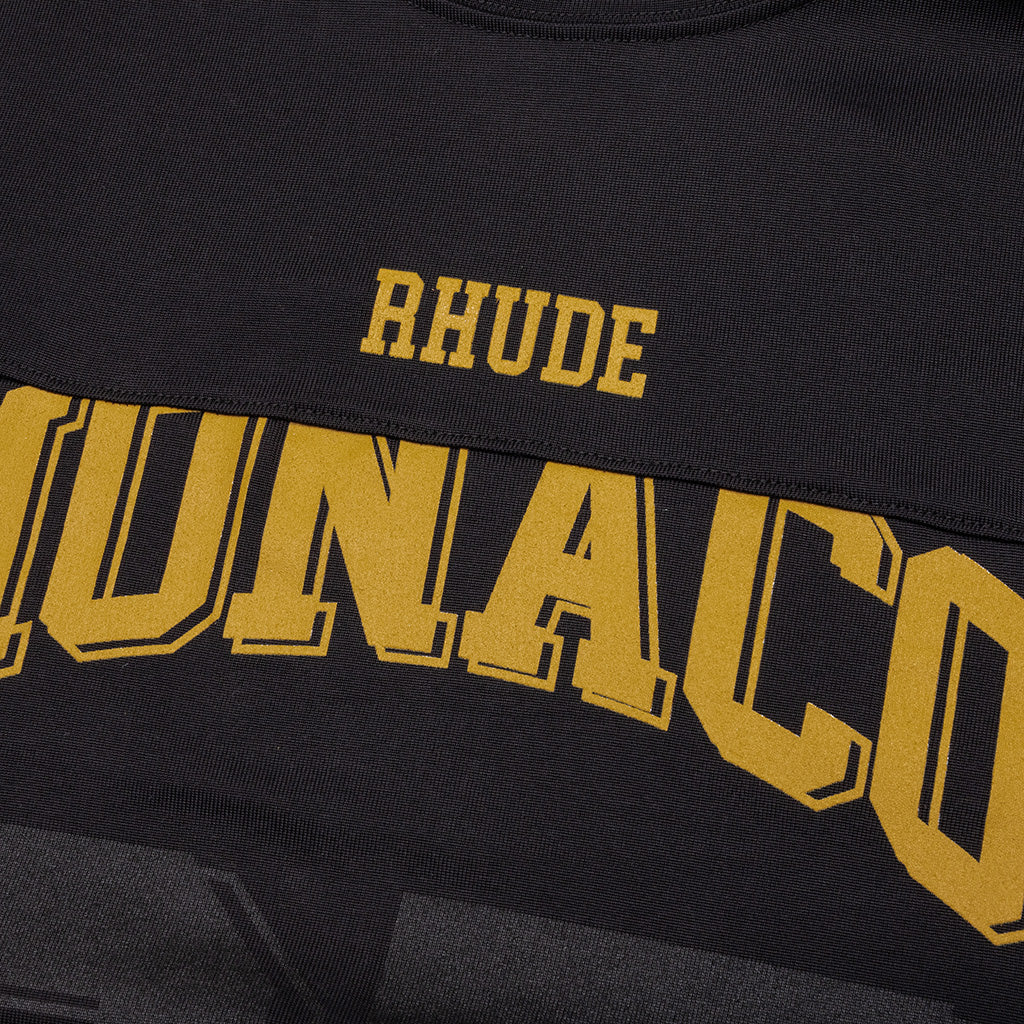 Monaco Football Jersey - Vintage Black/Yellow