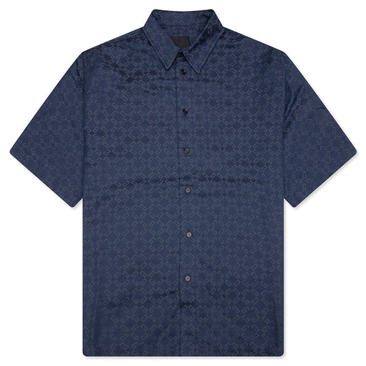 Shiny Monogram 72 Denim Shirt - Grey/Blue