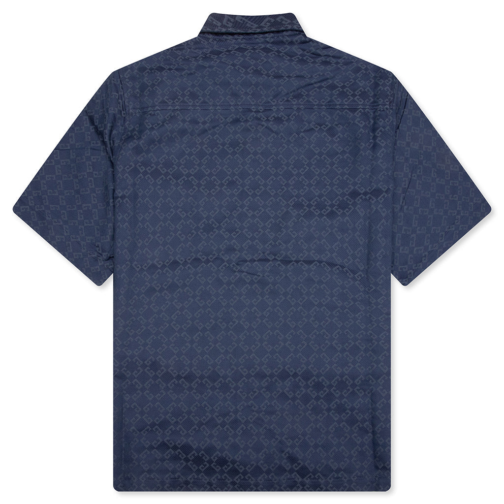 Shiny Monogram 72 Denim Shirt - Grey/Blue