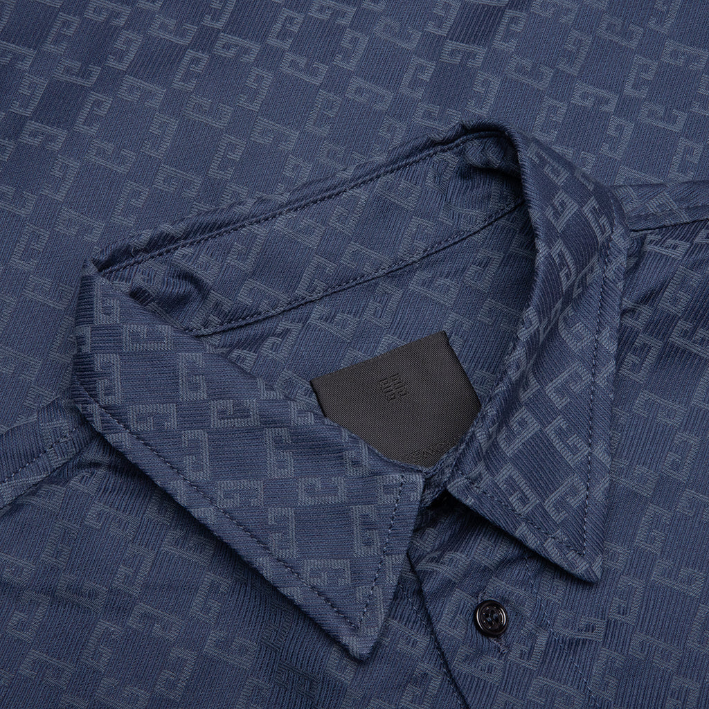 Shiny Monogram 72 Denim Shirt - Grey/Blue
