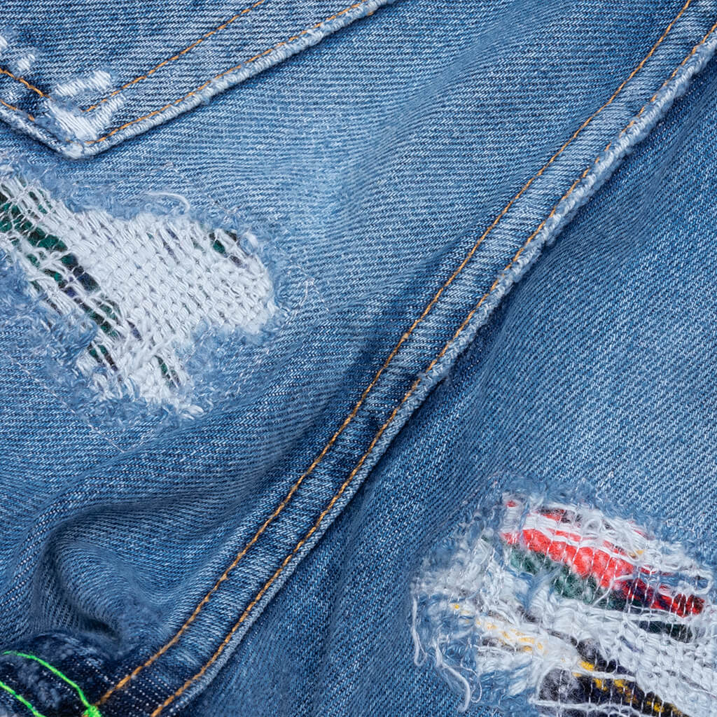 Monroe Triple-Wide Denim Repair Short - Indigo