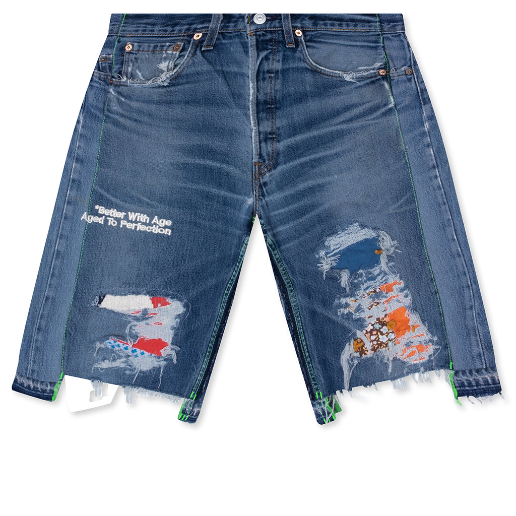 Monroe Triple-Wide Denim Repair Short - Indigo