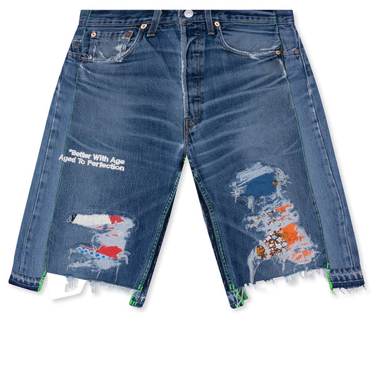 Monroe Triple-Wide Denim Repair Short - Indigo