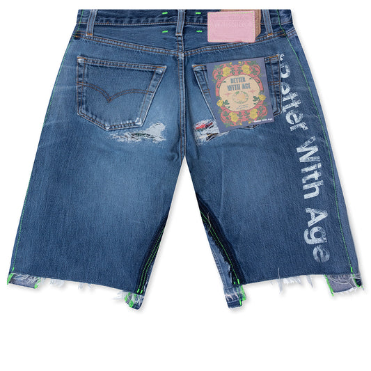 Monroe Triple-Wide Denim Repair Short - Indigo