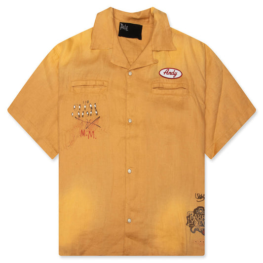 Montauk S/S Bowling Shirt - Yellow