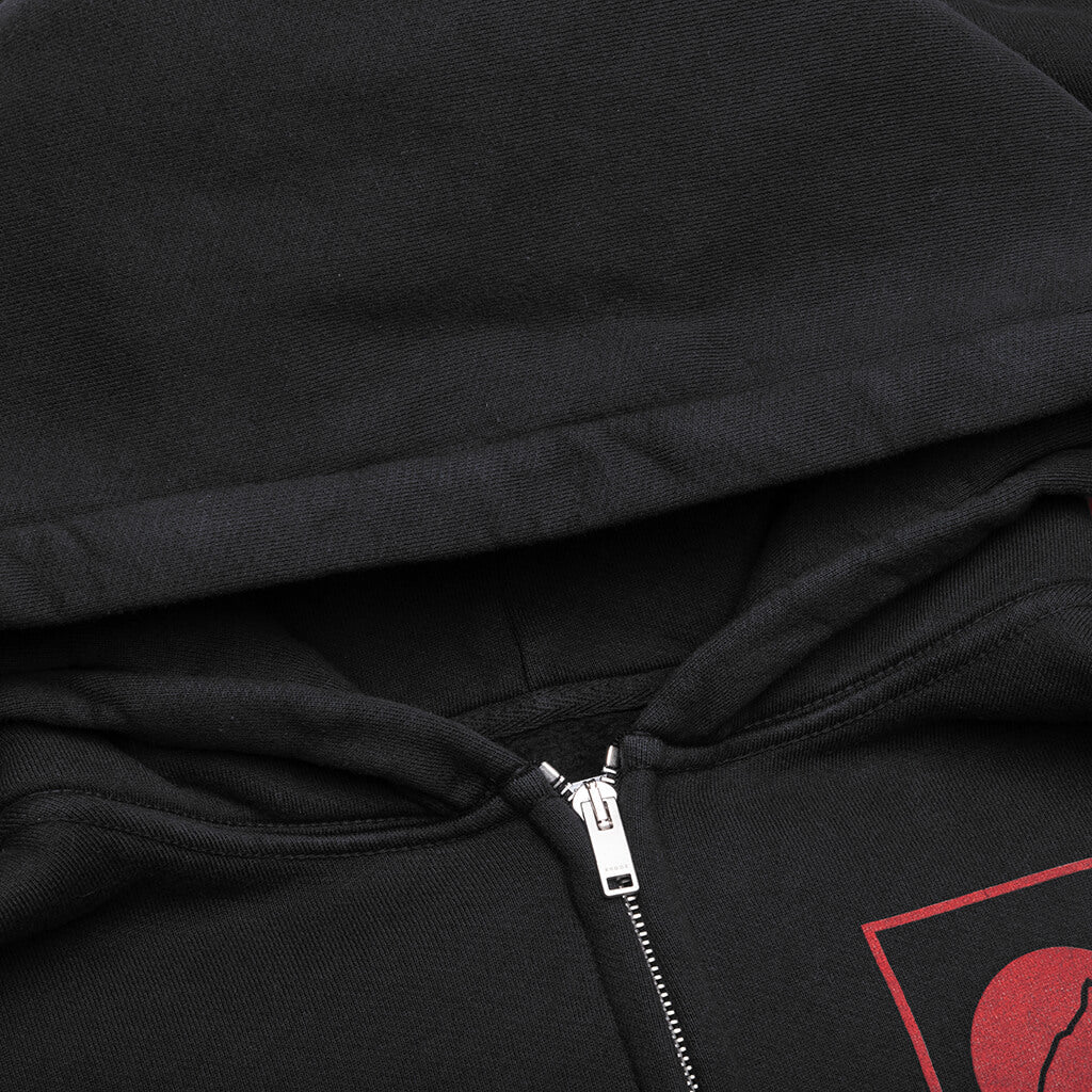Moonlight Badge Full-Zip Hoodie - Vintage Black