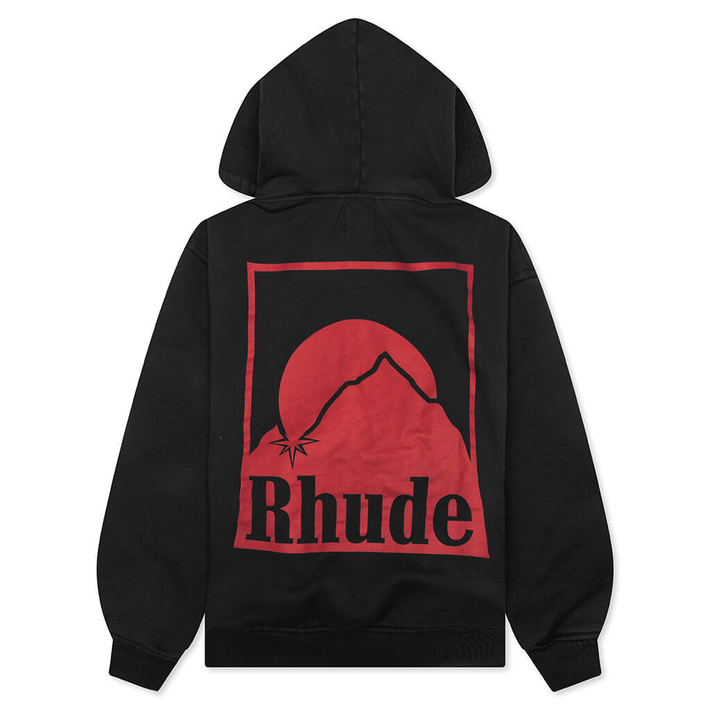 Moonlight Badge Full-Zip Hoodie - Vintage Black