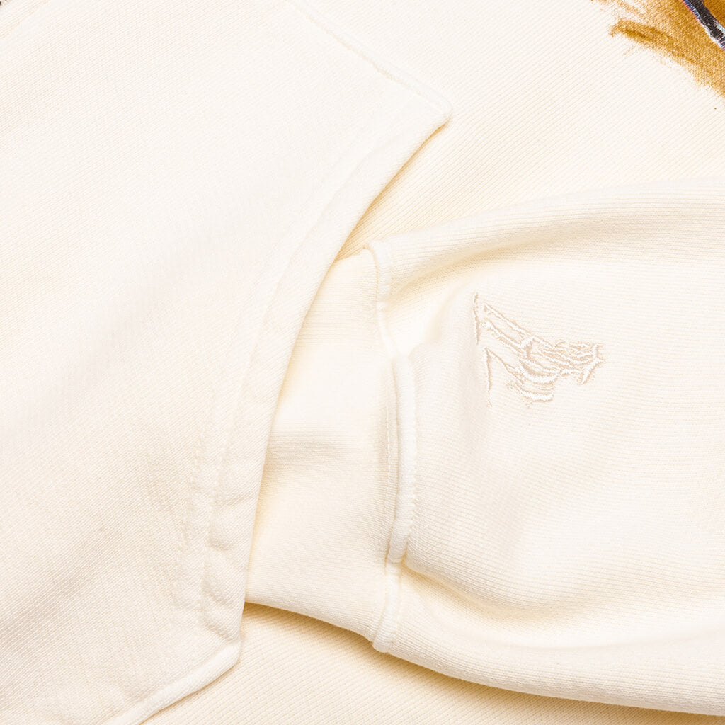 Mornings First Remark Zip Up Hoodie - Bone