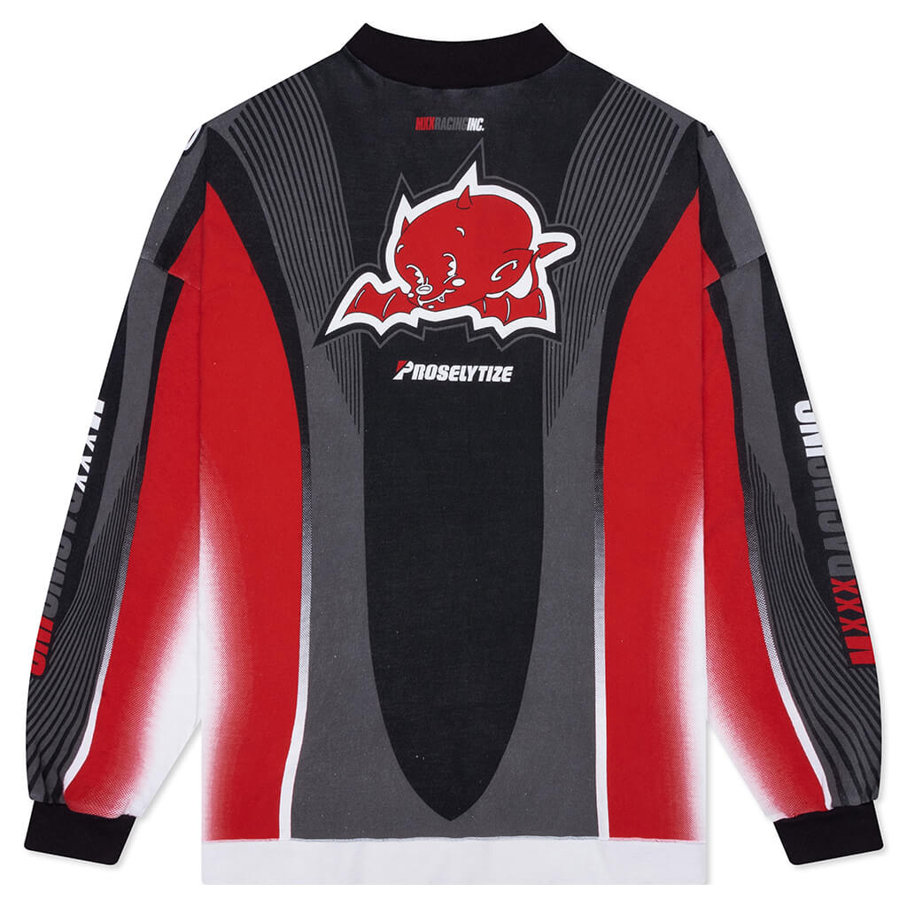 Motor Cycle L/S Tee - White