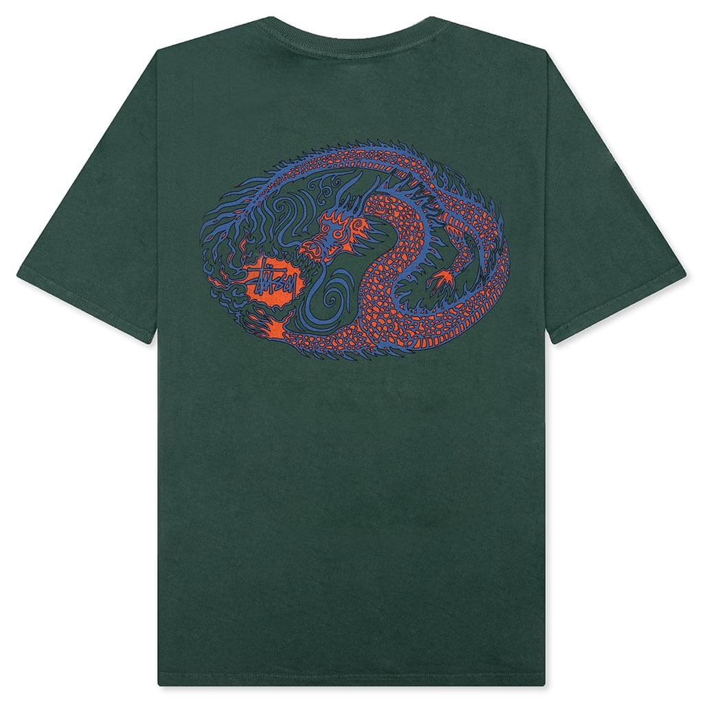 Mosaic Dragon Pigment Dyed Tee - Forest