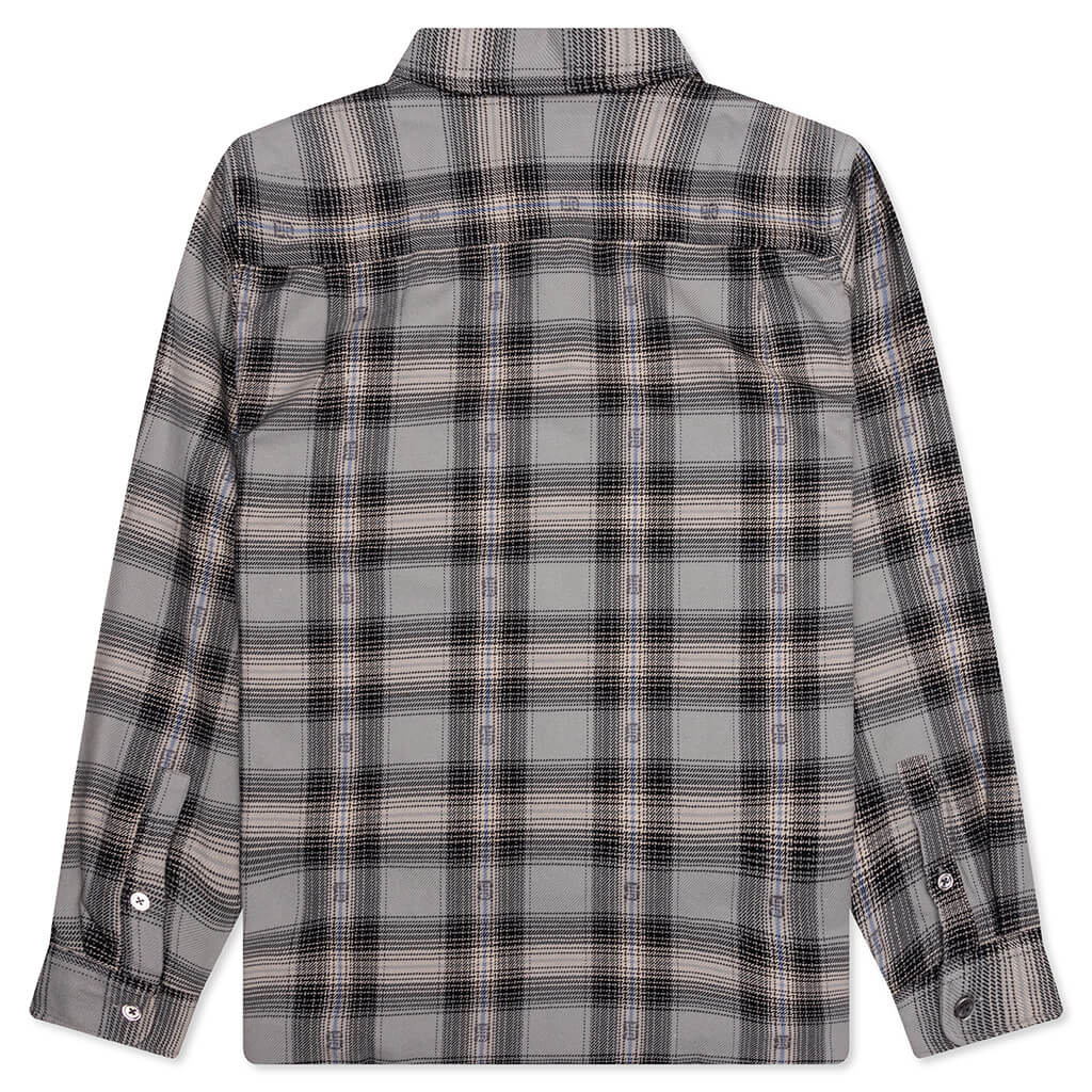 Motif Plaid Shirt - Grey