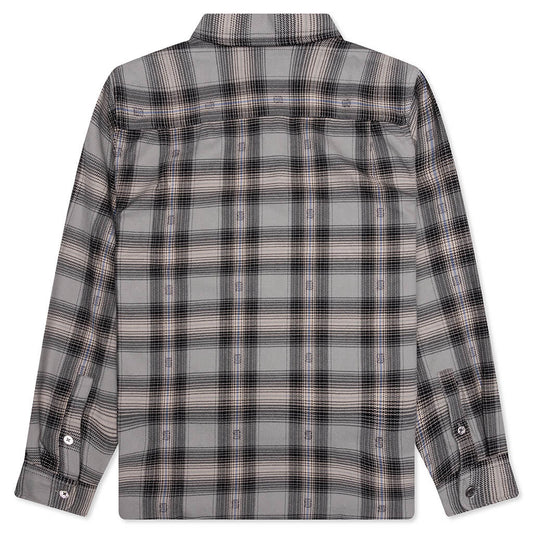 Motif Plaid Shirt - Grey