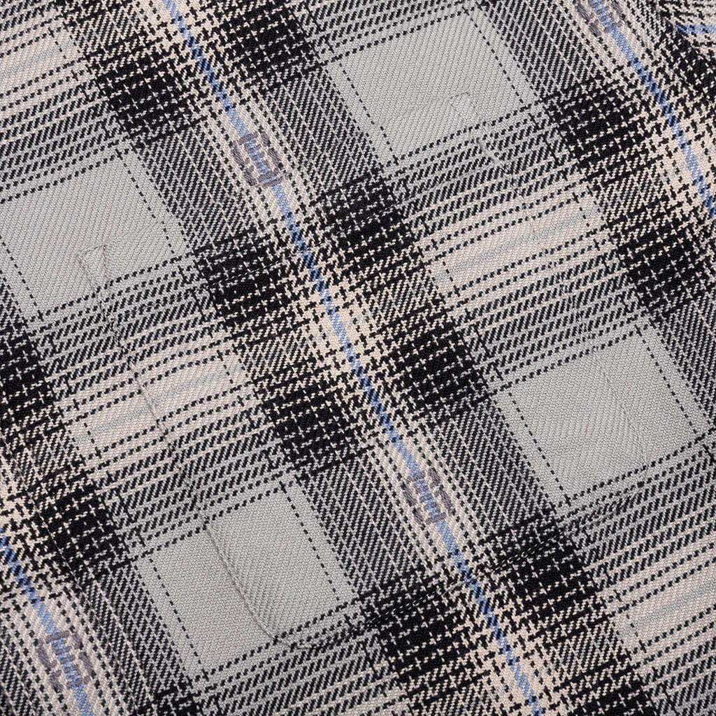 Motif Plaid Shirt - Grey