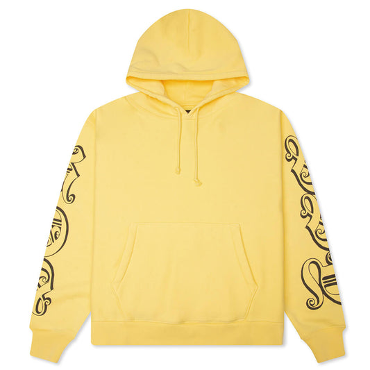 Motif Print Hoodie - Yellow