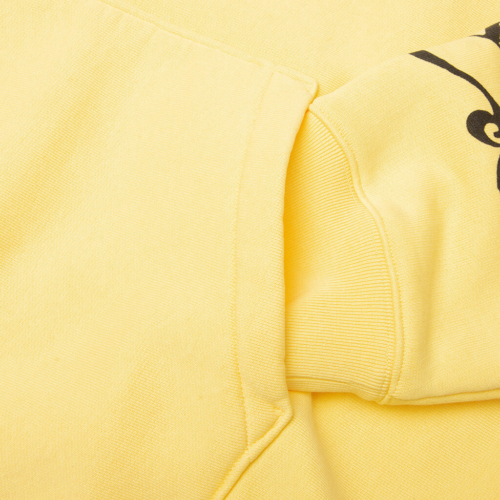 Motif Print Hoodie - Yellow