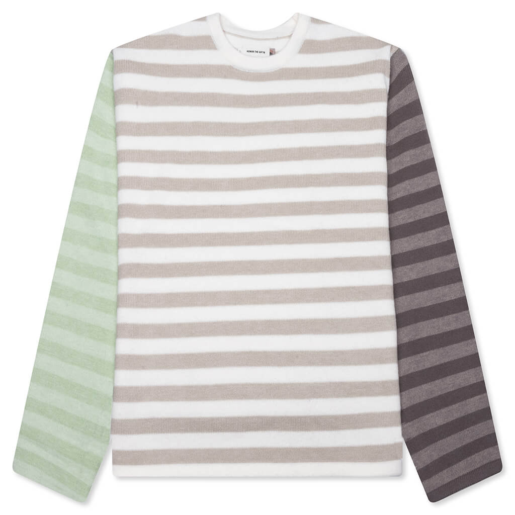 Multi Stripe Crewneck - Bone