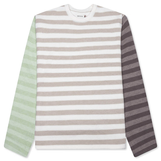 Multi Stripe Crewneck - Bone