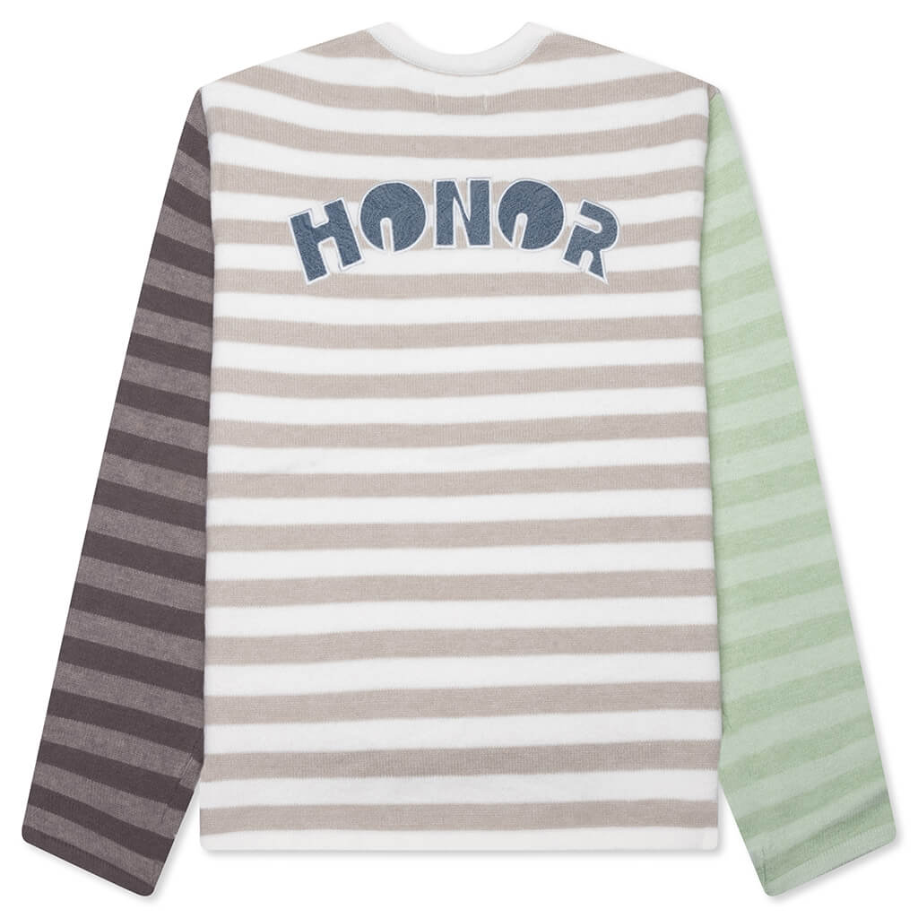 Multi Stripe Crewneck - Bone