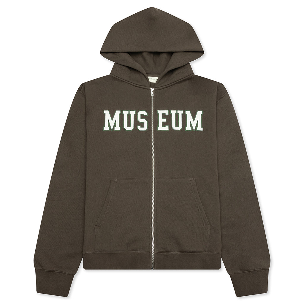 Museum Zip-Up Hoodie - Coffee