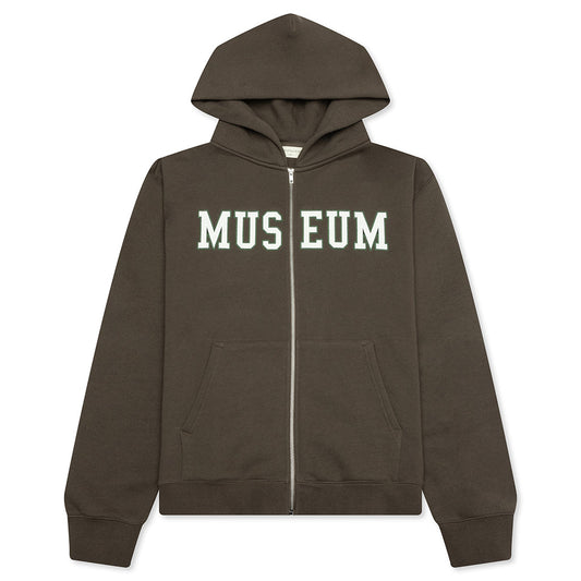 Museum Zip-Up Hoodie - Coffee