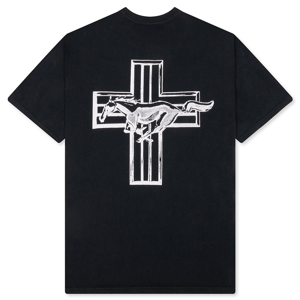 Mustang Cross T-Shirt - Hard Washed Black