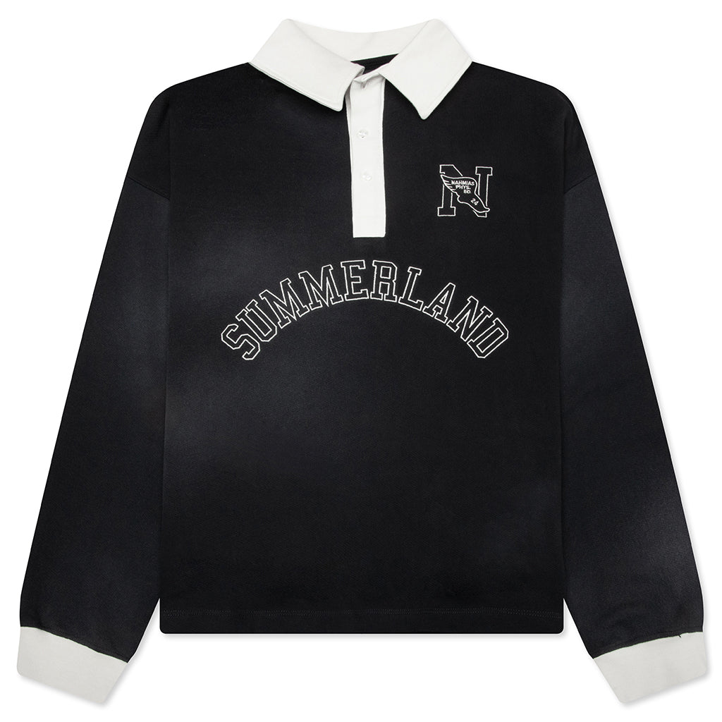 "N" L/S Polo - Black