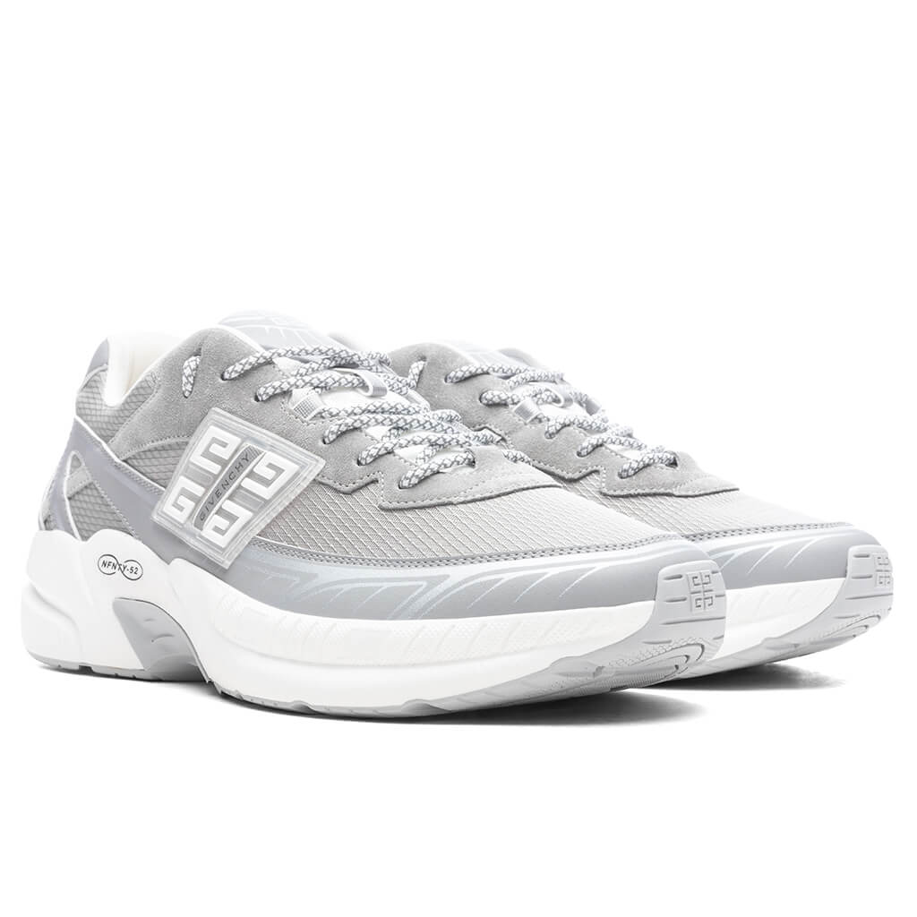 NFNTY-52 Suede and Mesh Sneakers - Light Grey