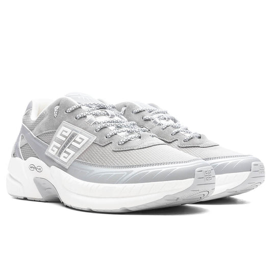 NFNTY-52 Suede and Mesh Sneakers - Light Grey
